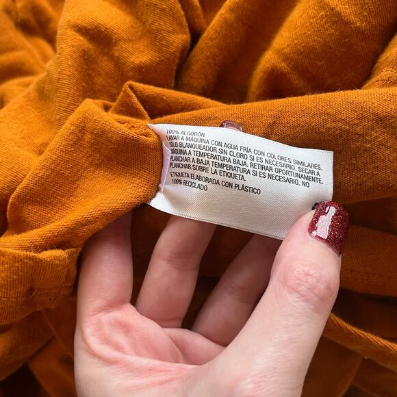 Ava & Viv Orange V-Neck T-Shirt Size 4X - Picture 5 of 13